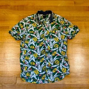 J.Crew short sleeve floral print button down (med)